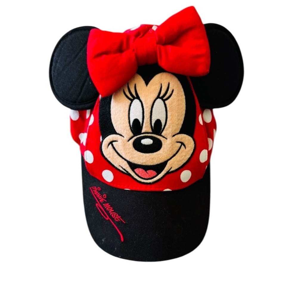 Disney Parks Red and Black Minnie Mouse Hat Toddler Size